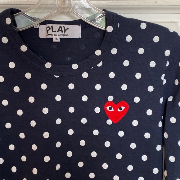 Comme des Garcon PLAY cotton dot tee - Picture 4 of 6